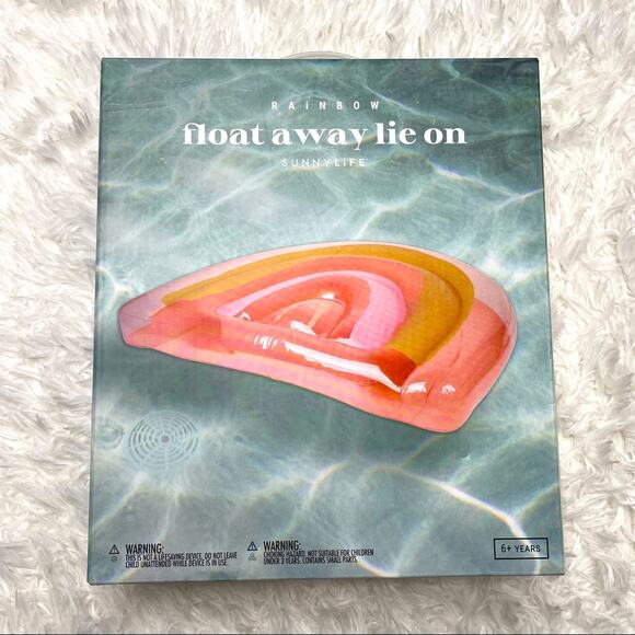 Sunnylife Inflatable Float Away Lie On Pool Float Rainbow Sealed NIB - Picture 1 of 8
